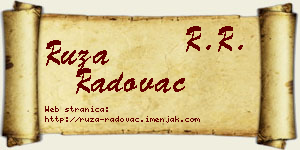 Ruža Radovac vizit kartica